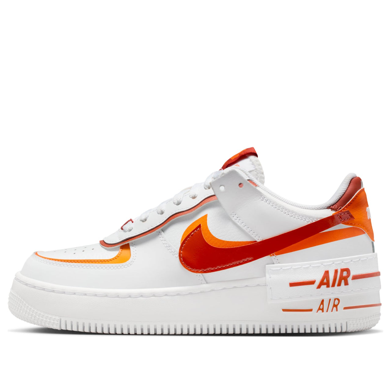 (WMNS) Nike Air Force 1 Shadow 'White Bright Ceramic Dark Russet' CI0919-124