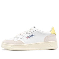 (WMNS) AUTRY Medalist Low Leather and Suede 'White Beige Yellow' AULW-LS54