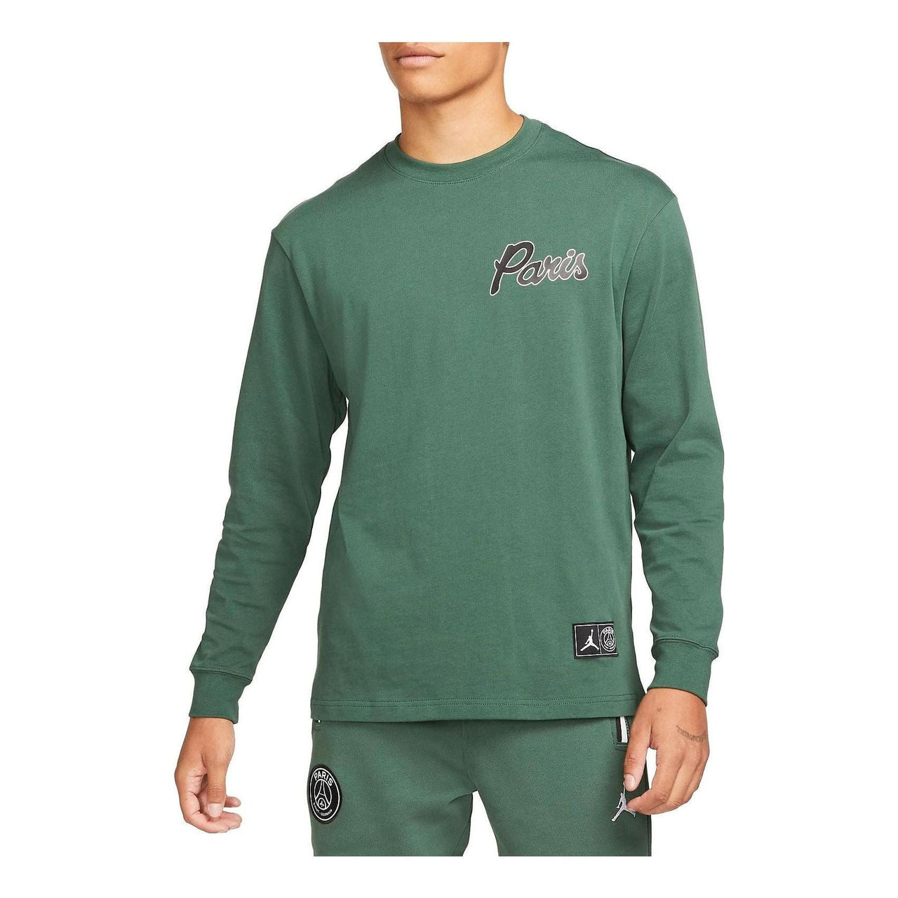 Air Jordan x PSG Long Sleeve Graphic T-Shirt 'Noble Green' DB6512-333