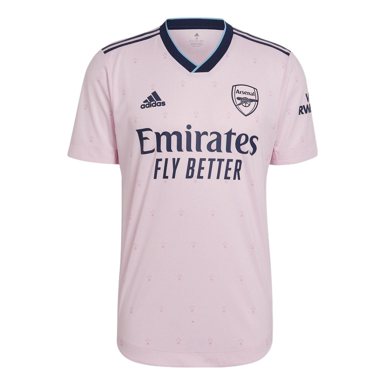 Men's adidas Logo Alphabet Printing Ribbed V Neck Short Sleeve Pink T-Shirt HF0710
