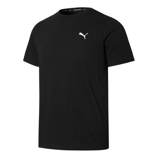 PUMA Small Logo Round Neck Sports Short Sleeve Black 848723-01