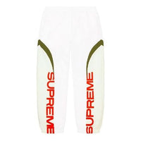 Supreme Curve Track Pants 'White Red Olive Green' SUP-SS22-083