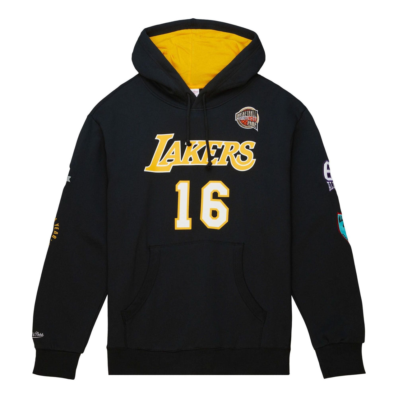 Mitchell & Ness x NBA Los Angeles Lakers HOF Fleece Hoodie 'Pau Gasol 16' FPHD6861-LALYYPGABLCK