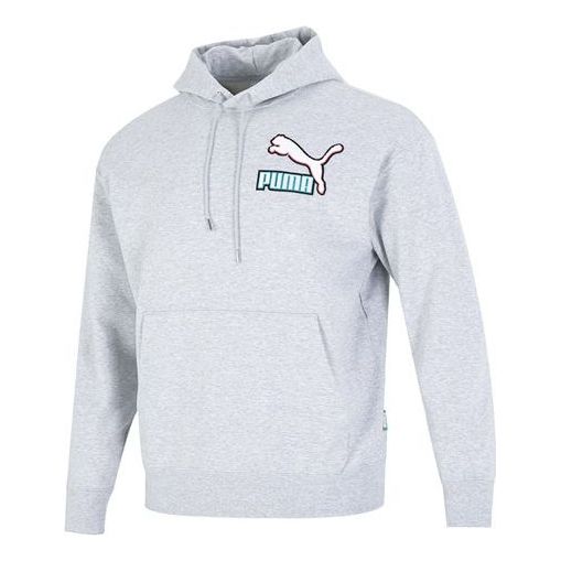 PUMA Colorblock Fandom Logo Hoodie 'Grey' 537749-04