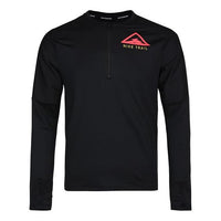 Men's Nike Logo Printing Half Zipper Round Neck Pullover Black CU5741-010