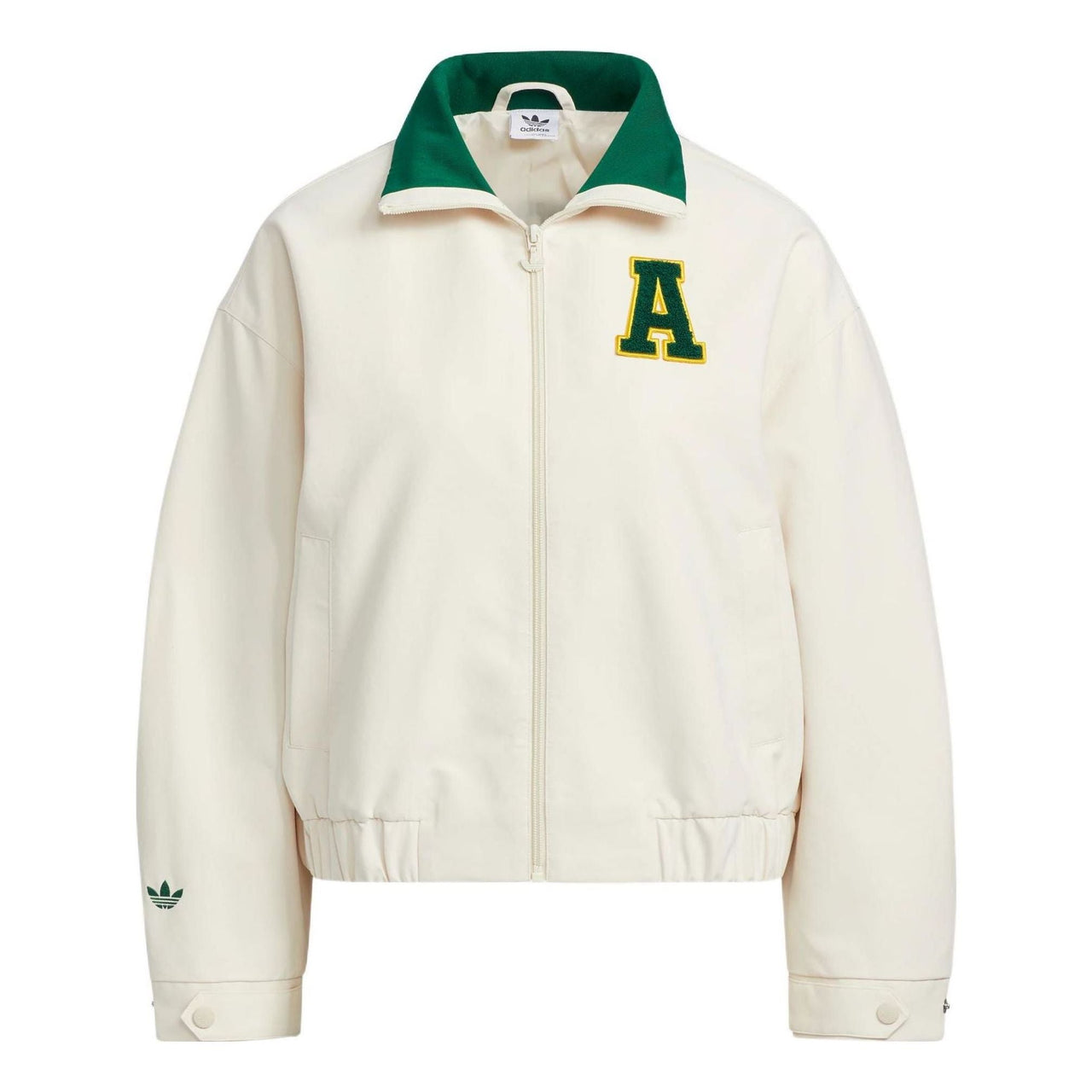 (WMNS) adidas Alphabet Print Stand Collar Zip-Up Sports Jacket 'White' IL6501