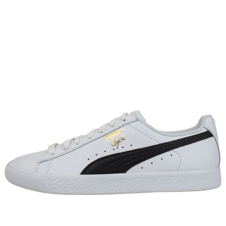 (WMNS) PUMA Clyde Core Foil 'White Black Gold' 364670-01