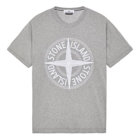 STONE ISLAND Stitches Three Embroidery T-shirt 'Grey' 781521580-V0M64