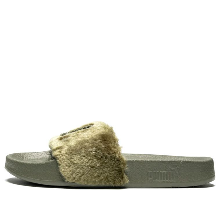 (WMNS) PUMA Fenty x Fur Slide 'Burnt Olive' 367089-01