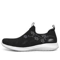 (WMNS) Skechers Ultra Flex Breathable Minimalistic Low Tops Athleisure Casual Sports Shoe Black 149431-BKW