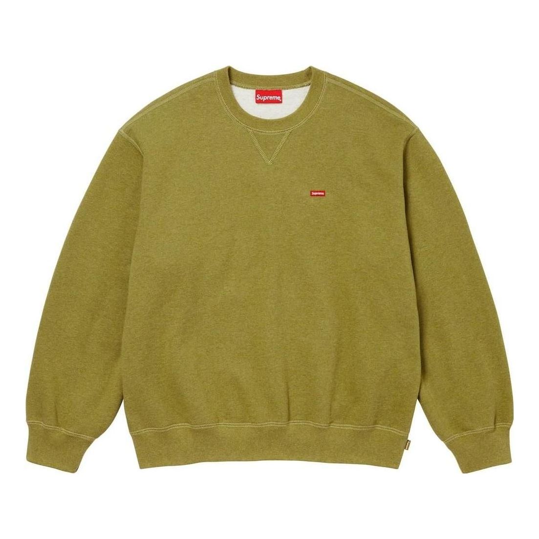 Supreme FW23 Week8 Small Box Crewneck Logo Sweater 'Yellow' SUP-FW23-153