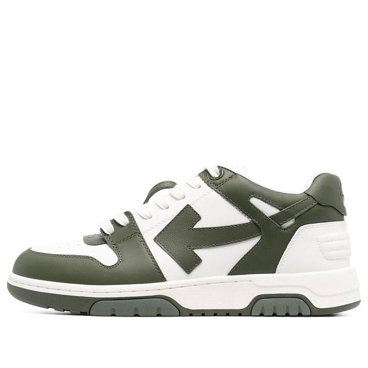 Off-White Out Of Office Low-Top Sneaker 'Olive Green White' OMIA189S23LEA0015901
