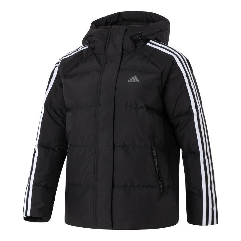 (WMNS) adidas 3-Stripes Puff Down Jackets 'Black White' IT8720
