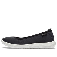 (WMNS) Crocs Reviva Cozy Breathable Low Tops Athleisure Casual Sports Shoe Black White 205880-066