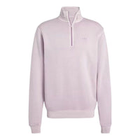 adidas Trefoil Essentials+ Dye Half Zip Crew Sweatshirt Asia Sizing 'Light Purple' IS1745