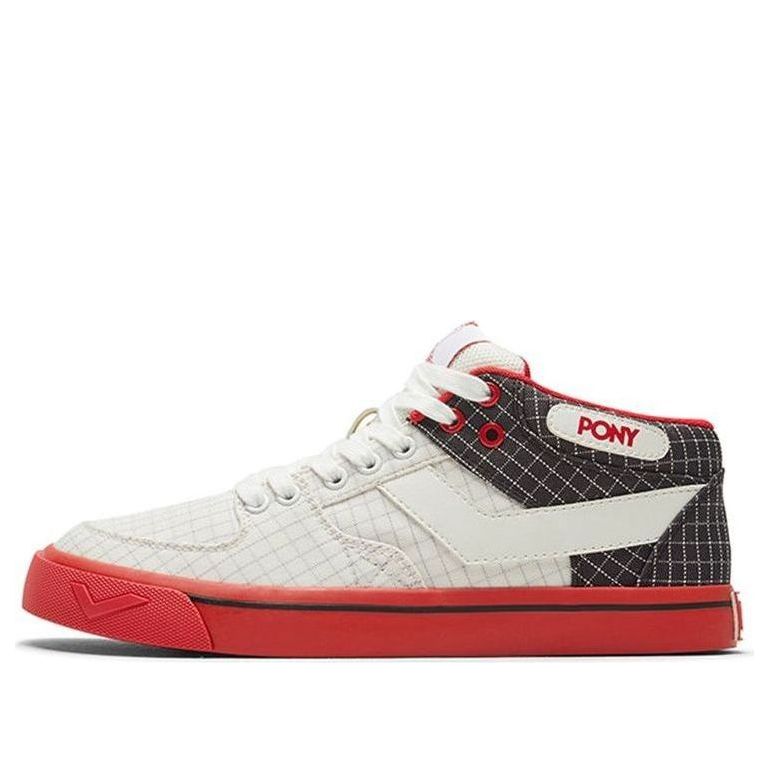 (WMNS) PONY Atop Sneakers White/Red 02W1AT04RW