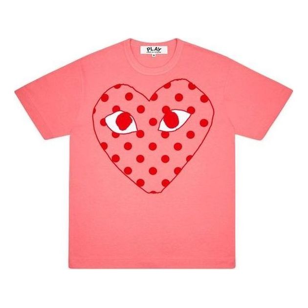 (WMNS) COMME des GARCONS PLAY FW25 Pastelle Polka Dot Logo T-Shirt 'Pink' AZ-T275-051-3