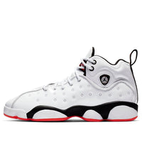 (GS) حذاء Air Jordan Jumpman Team 2 باللونين الأبيض والأسود 820273-106