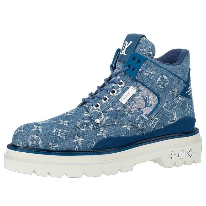 LOUIS VUITTON Oberkamp Ankle Boots 'Denim Monogram' 1A8JTT