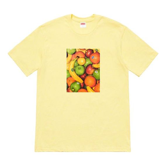 Supreme SS19 Fruit Tee Pale Yellow SUP-SS19-242