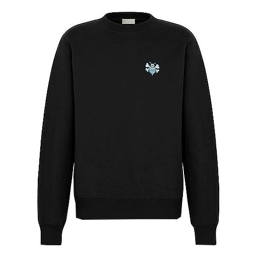 DIOR And Shawn Stussy Bee Embroidered Oversized Sweatshirt For Men Black 033J603C0531-C985