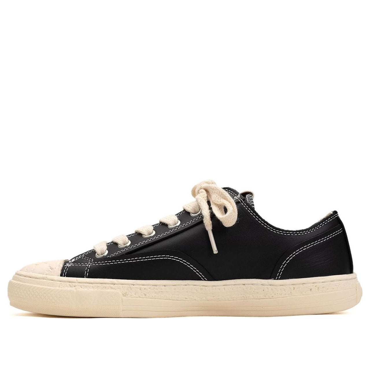 Maison MIHARA YASUHIRO PAST Sole 6 - Hole Leather Low-top Sneaker 'Black' S09FW202-BLK