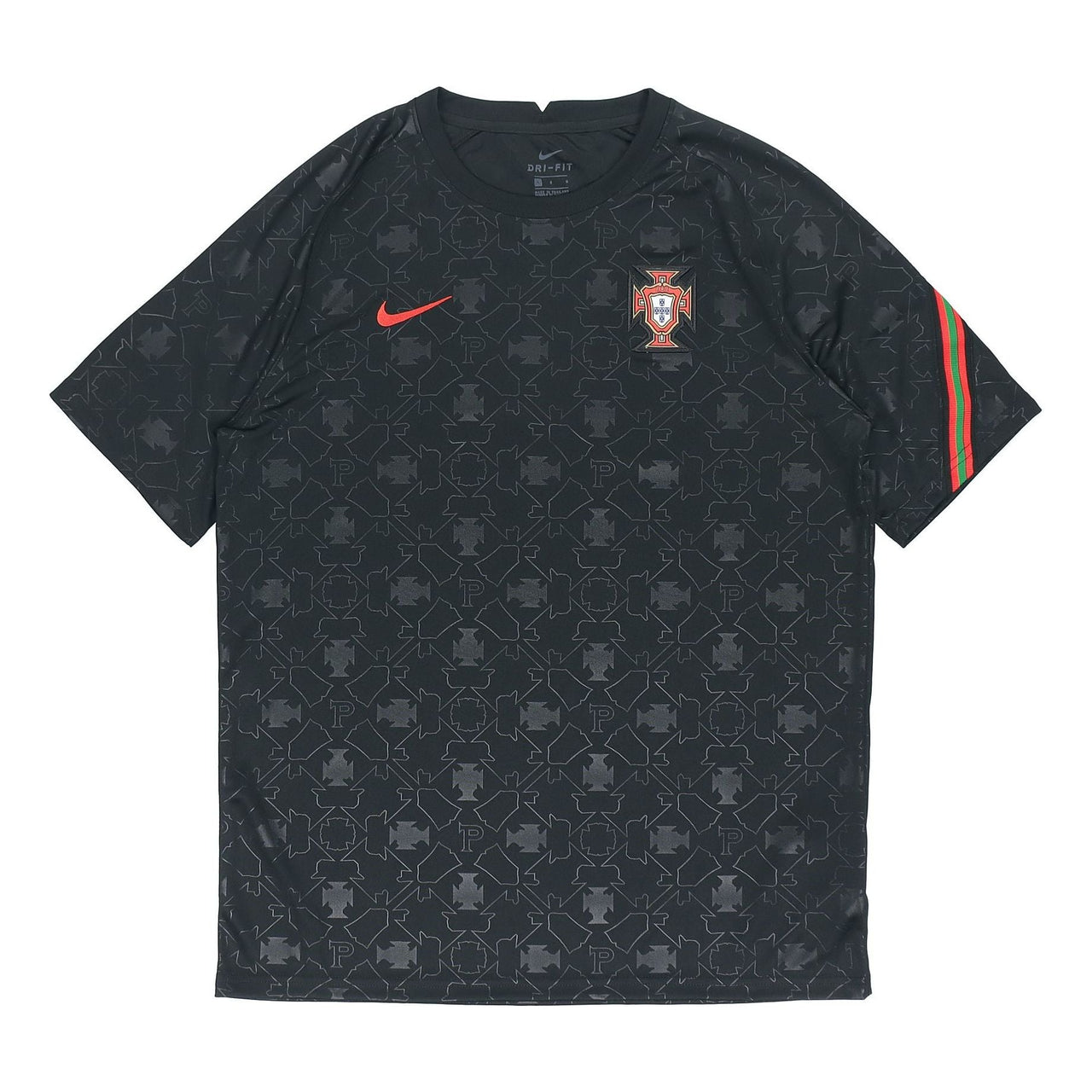 Nike Portugal National Team 20/21 Pre Match Jersey 'Black' CD2579-010
