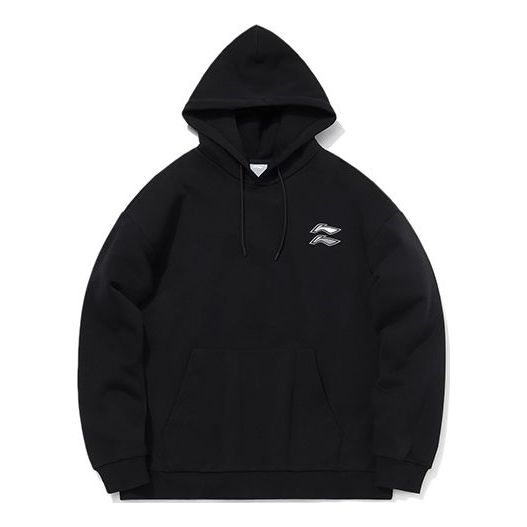 Li-Ning Sports Fashion Series Loose Pullover Hoodie 'Black' AWDQB38-1