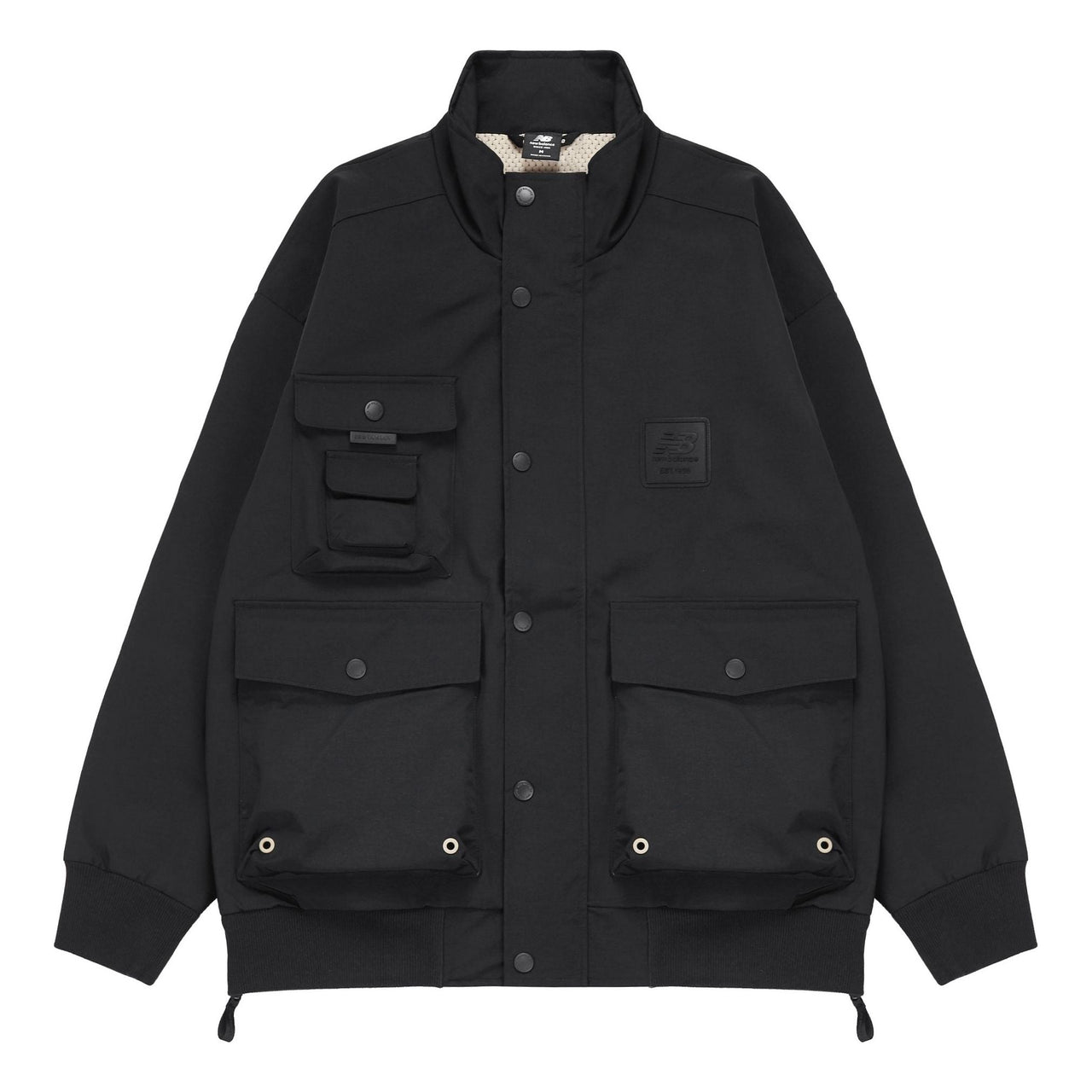 New Balance Multiple Pockets Cargo Windproof Sports Logo Jacket Black AMJ13384-BK