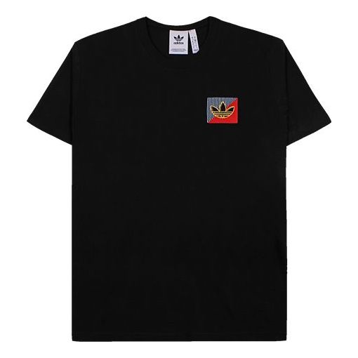 adidas originals Diagram Embroidered Short Sleeve Black FM3400