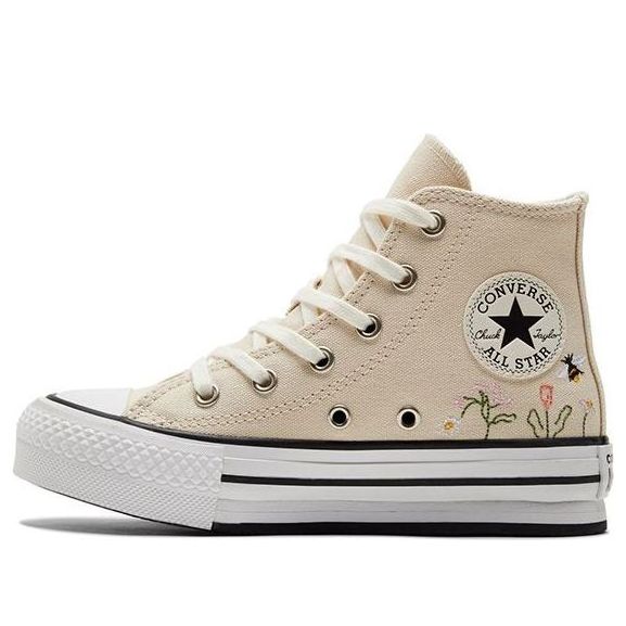 (PS) Converse Chuck Taylor All Star Lift Platform High PS 'Floral Embroidery - Natural Ivory' A01615C