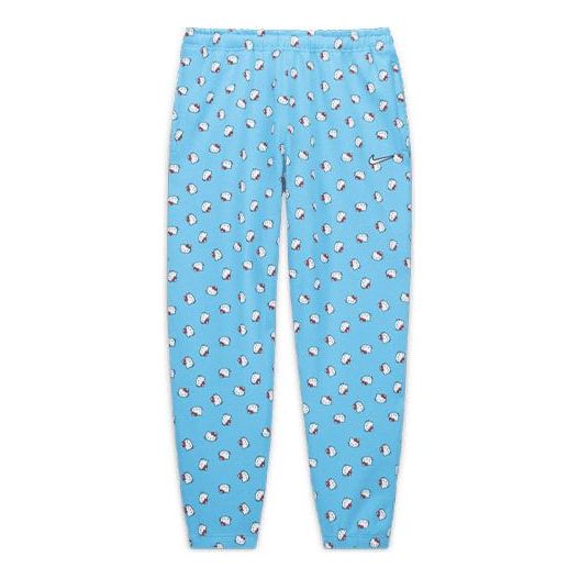 Nike x Hello Kitty Crossover Cat Full Print Casual Sports Long Pants US Edition Unisex Blue DR5517-412