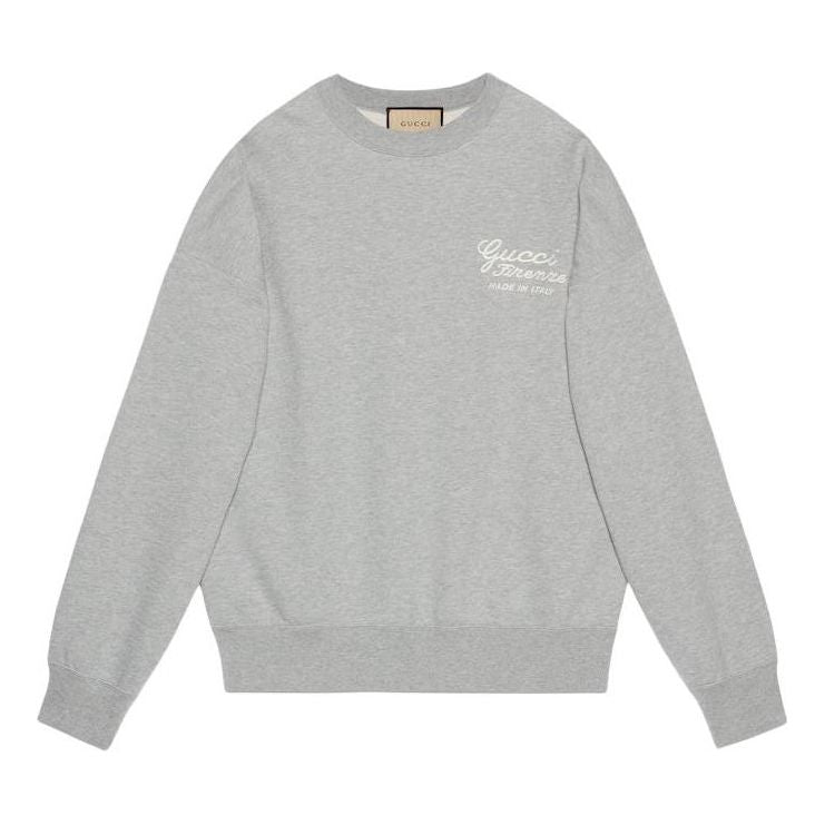 Gucci Cotton Jersey Sweatshirt With Embroidery 'Grey' 782757-XJGGV-1056