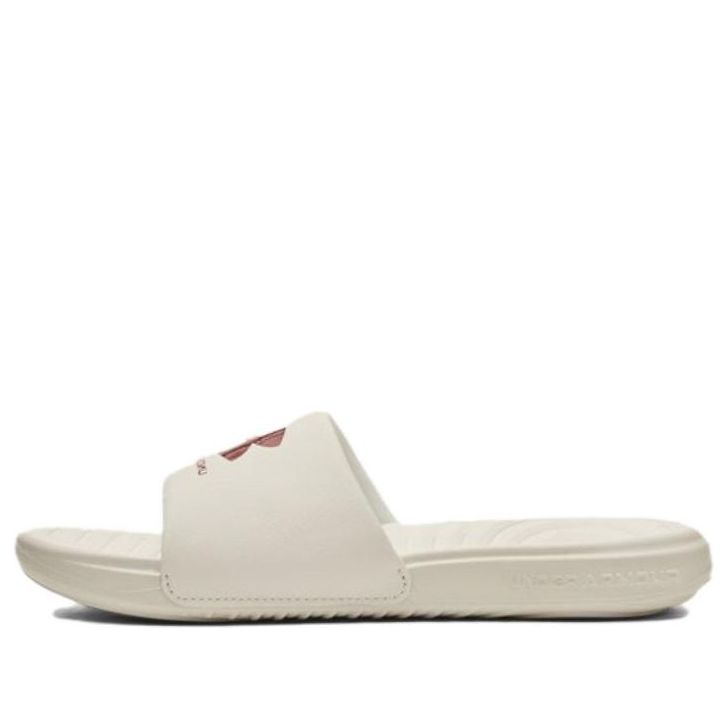 (WMNS) Under Armour Ansa Fixed Slide 'Ivory Red Fusion' 3023772-107
