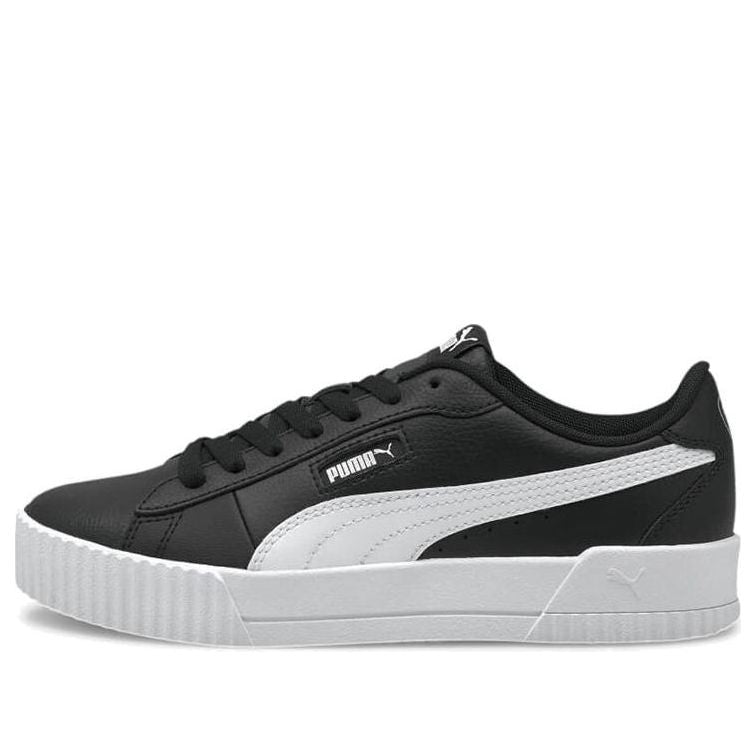 (WMNS) PUMA Carina Crew Casual Shoes Black/White 374903-01