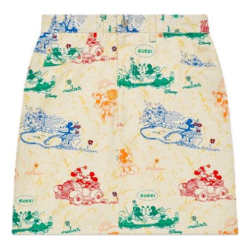 (WMNS) Gucci X Disney Mickey And Minnie Skirt 'Beige' 539778-XDA28-9192