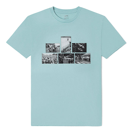 Vans x Ray Barbee x Leica Crossover Printing Sports Round Neck Short Sleeve Couple Style Light Blue VN0A7PIZYXG