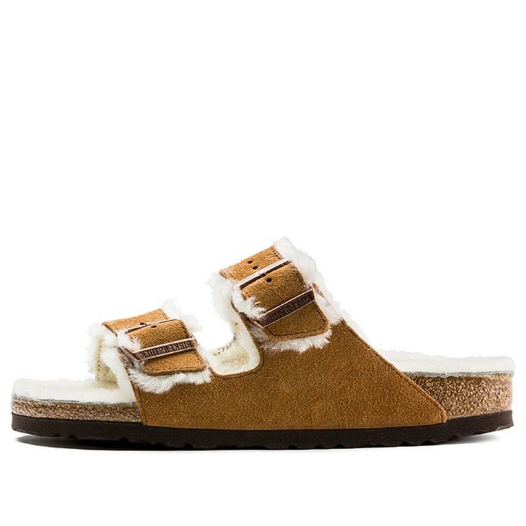 Birkenstock Arizona Shearling Suede Leather 'Mink' 1001128