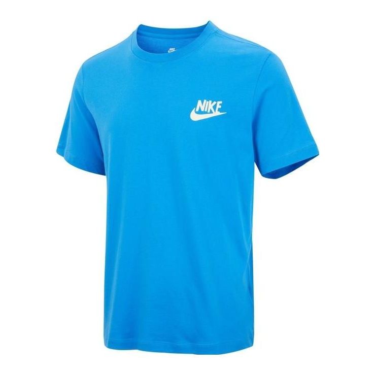 Nike Front Logo Short Sleeves Tee 'Inhale Exhale Blue white' DR7810-435