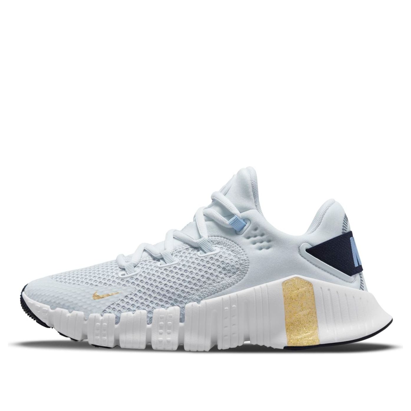 (WMNS) Nike Free Metcon 4 'Pure Platinum Metallic Gold Coin' CZ0596-049