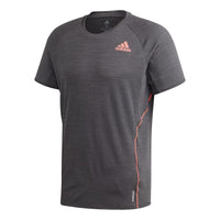 adidas Runner Tee Running Sports Training Quick Dry Short Sleeve Gray GH7895
