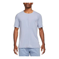 Nike Yoga Dri-FIT Sports Quick Dry Short Sleeve Gray Blue Grayblue BV4035-519