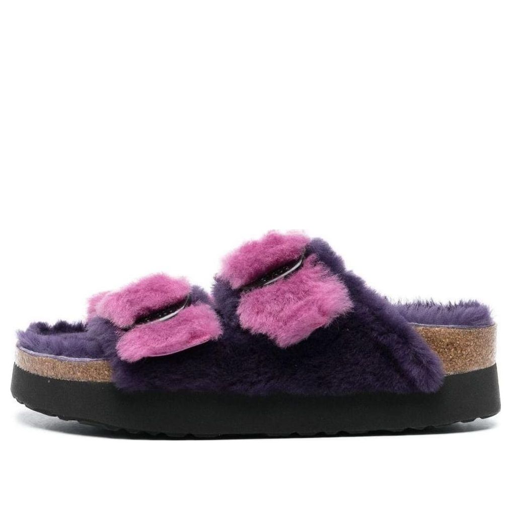 (WMNS) Birkenstock Arizona Big Buckle PAP Fur ' Purple Orchid/Dark Berry' 1025452