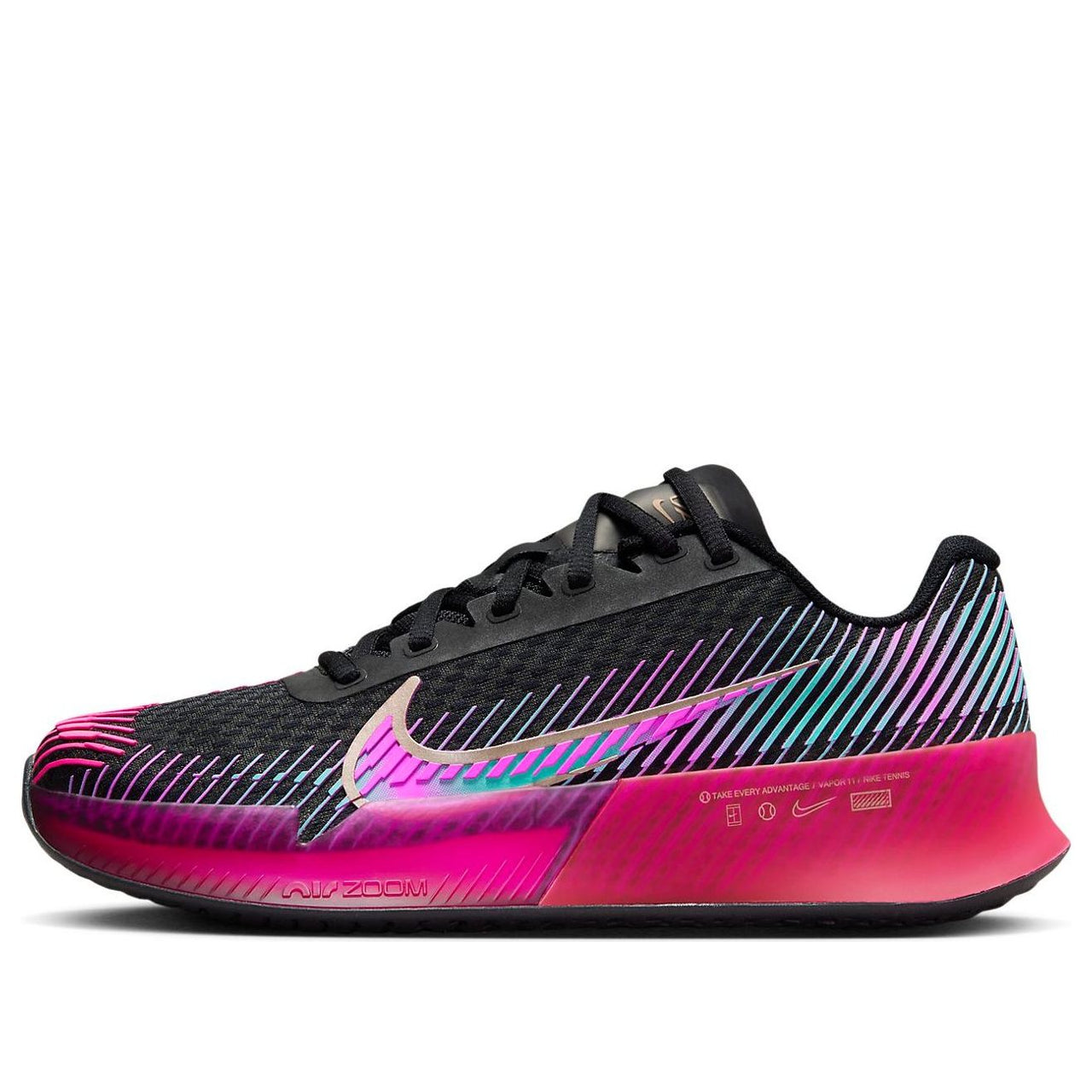 (WMNS) Nike Air Zoom Vapor 11 Premium Hard Court Tennis Shoes 'Black Fireberry Fierce Pink' FD6694-001