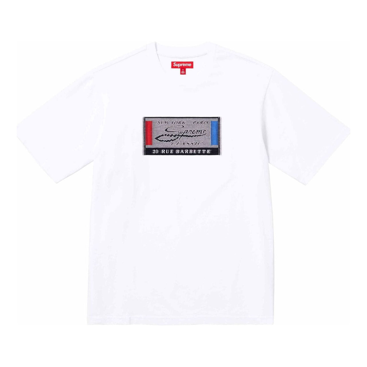 Supreme Intarsia Label T-Shirt 'White Black' SUP-SS24-283