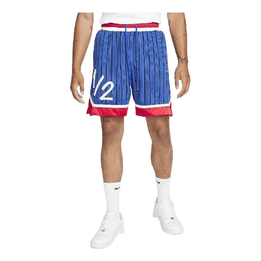 Men's Nike Colorblock Stripe Numeric Lacing Sports Shorts Blue DA5993-480