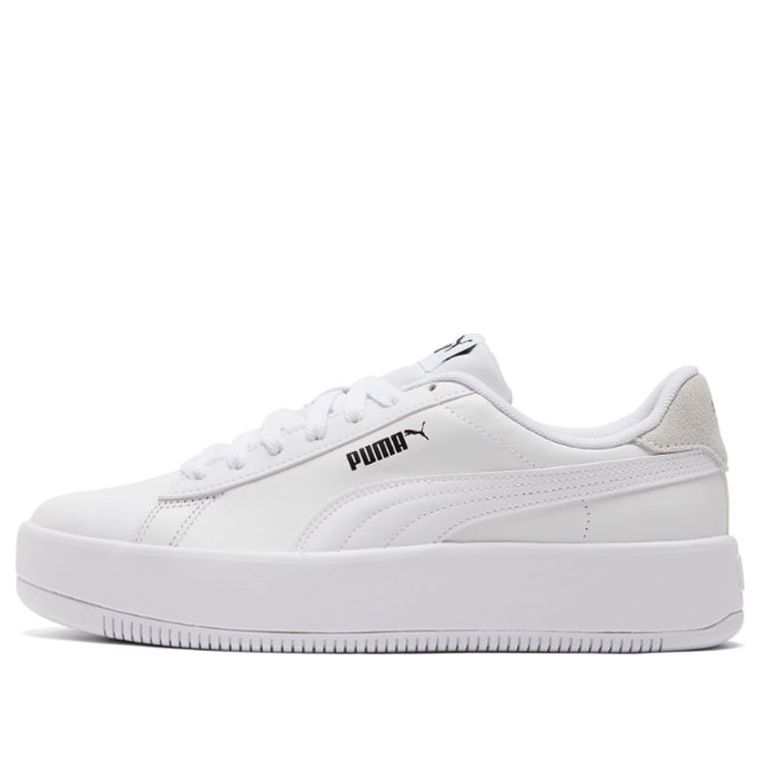 (WMNS) PUMA Lily Platform Leather 'White' 384617-01