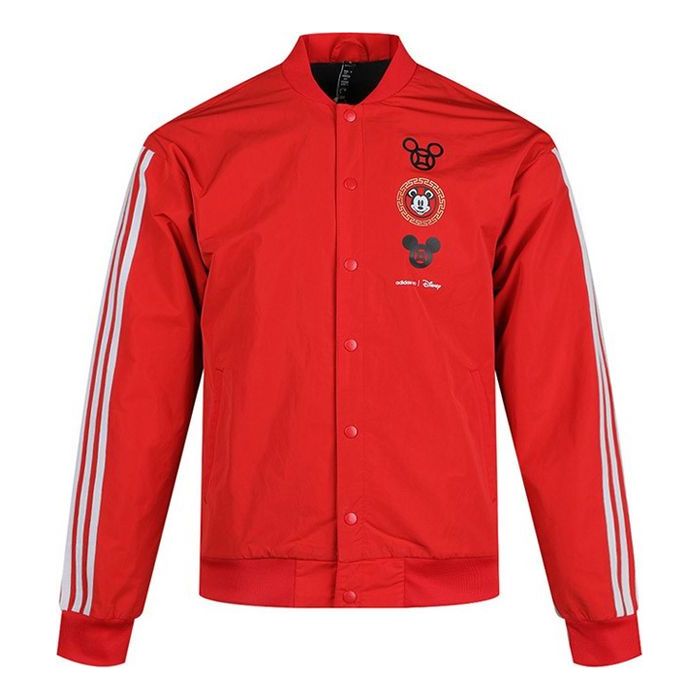adidas neo x Disney Crossover Printing Casual Sports Jacket Red GE7768