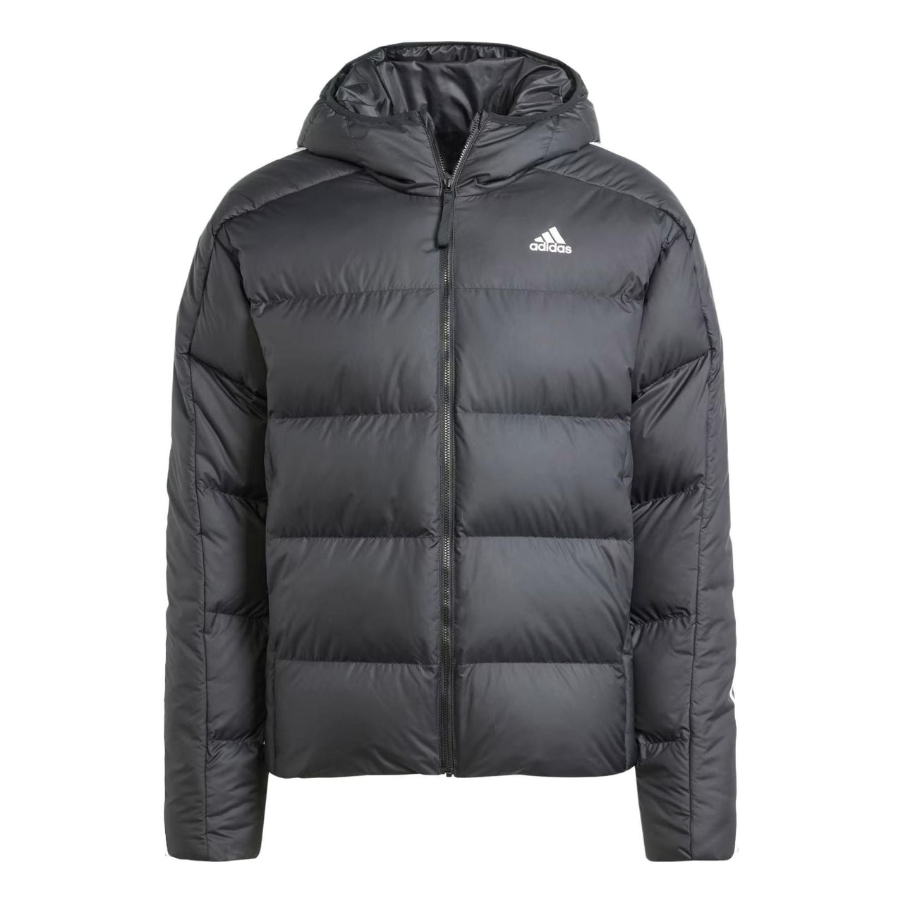 adidas Midweight Down Hooded Jacket 'Black' HZ4429
