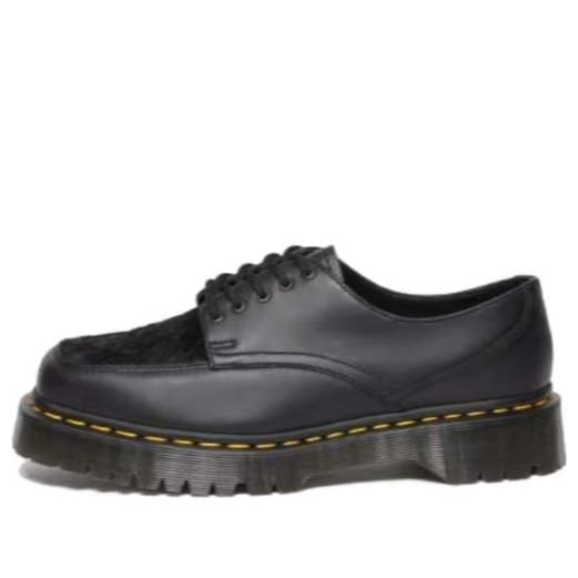 Dr. Martens 5-Eye Bex Square Toe Hair-On & Leather Shoes 'Black' 31171001
